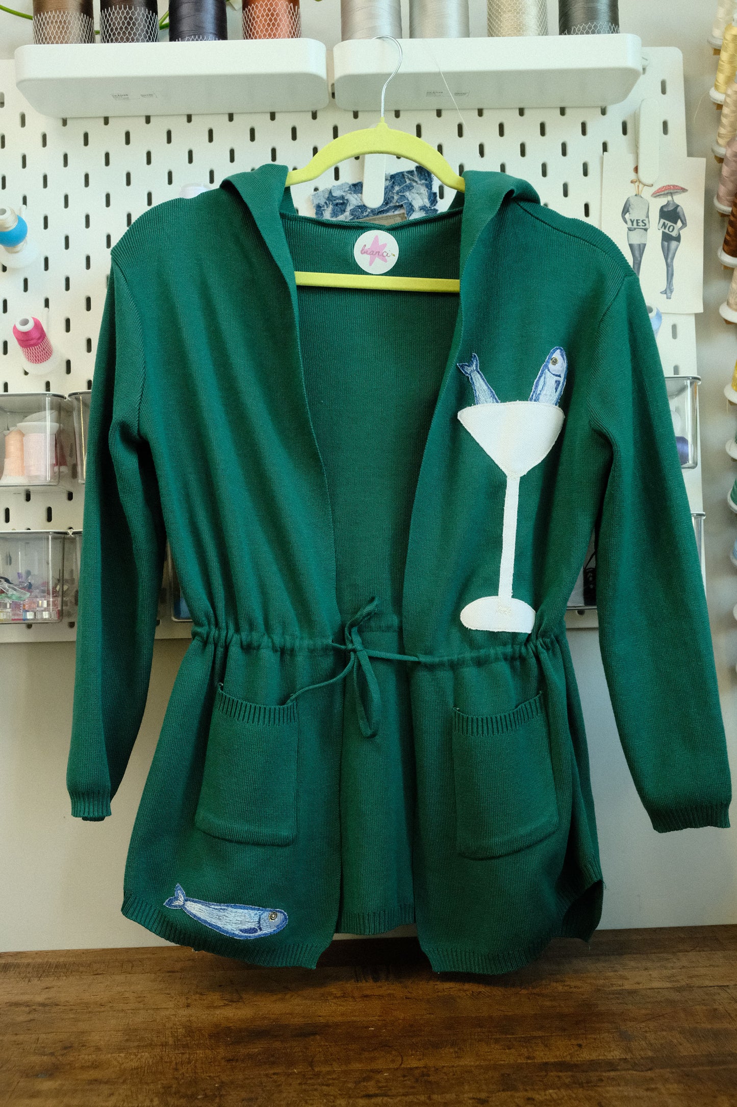 sardine sardini tie-up hoodie *MEDIUM*
