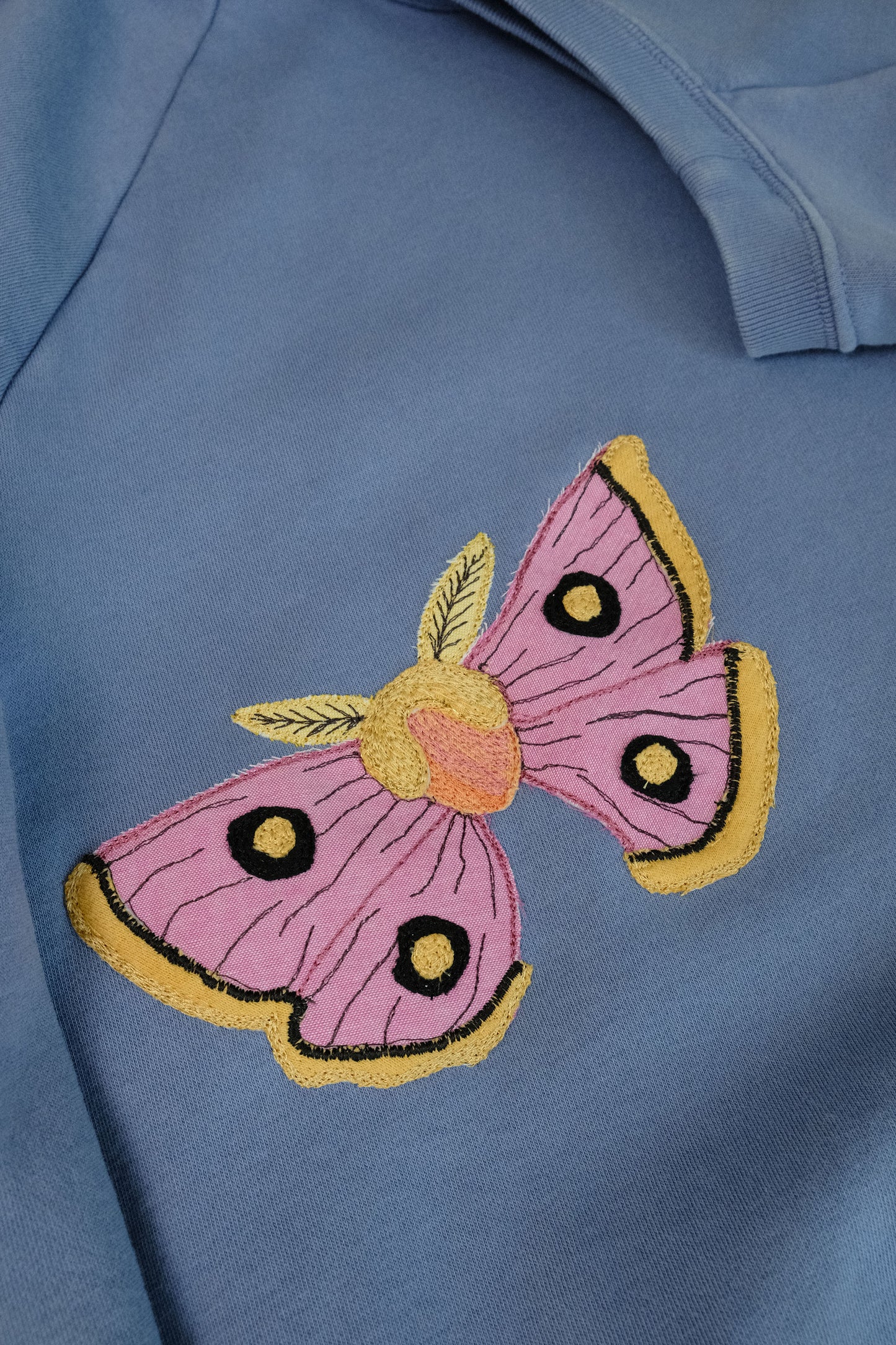 moth patchwork crewneck *MEDIUM*