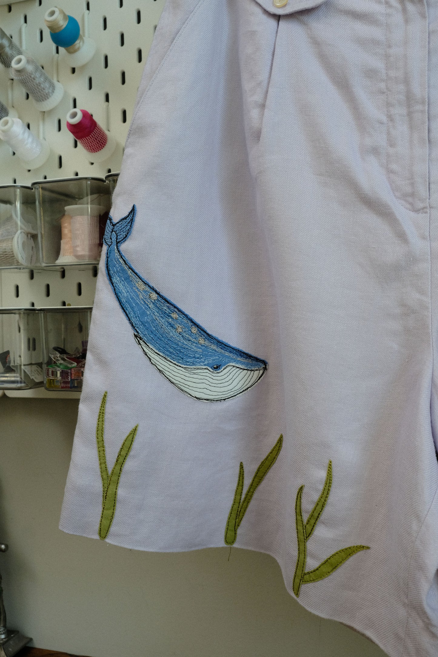 double whale linen shorts *12*