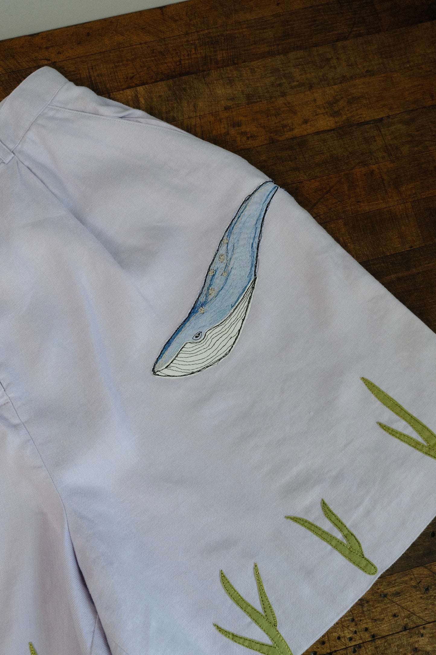 double whale linen shorts *12*