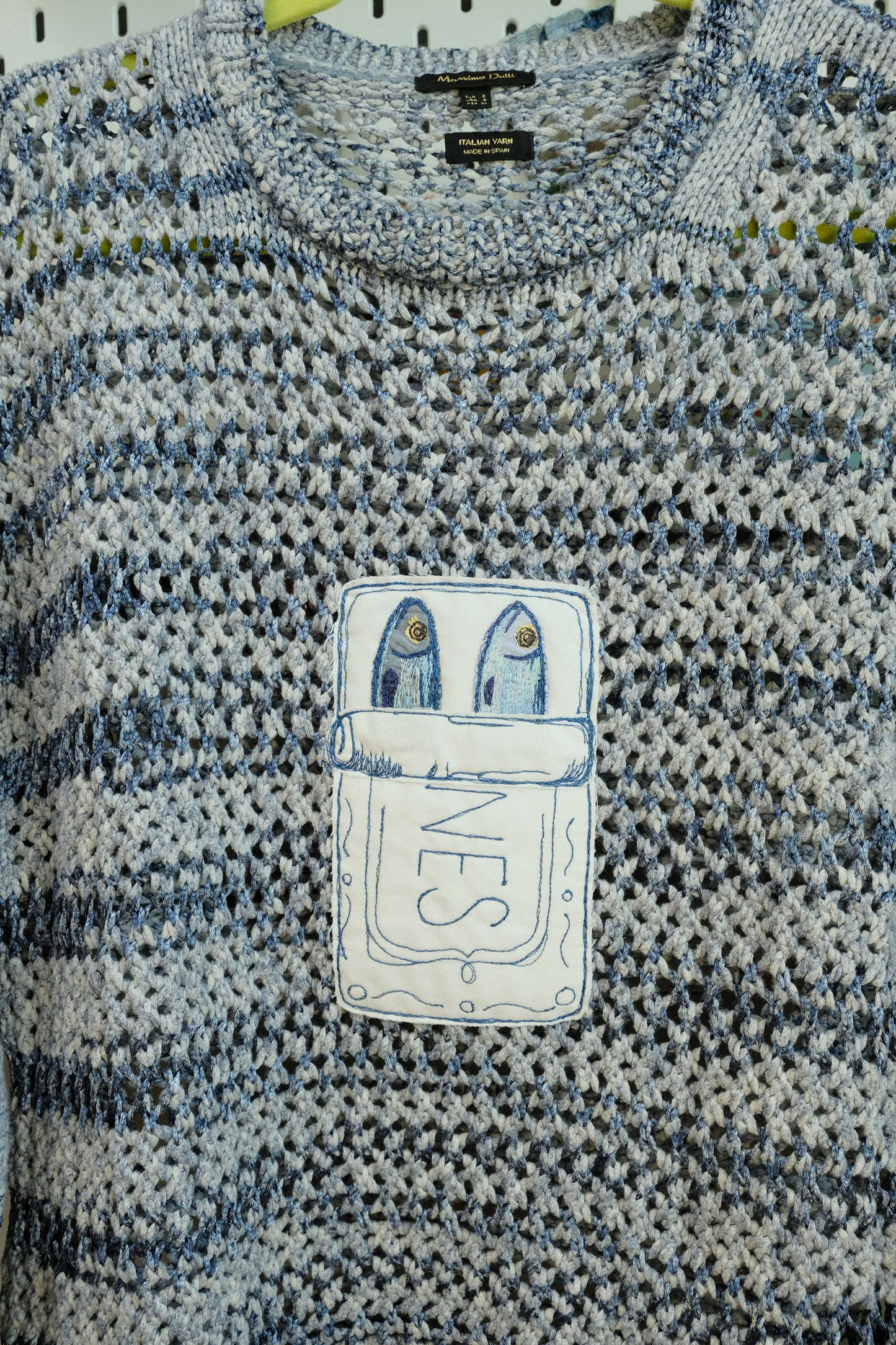 sardines! open weave knit sweater *SMALL*