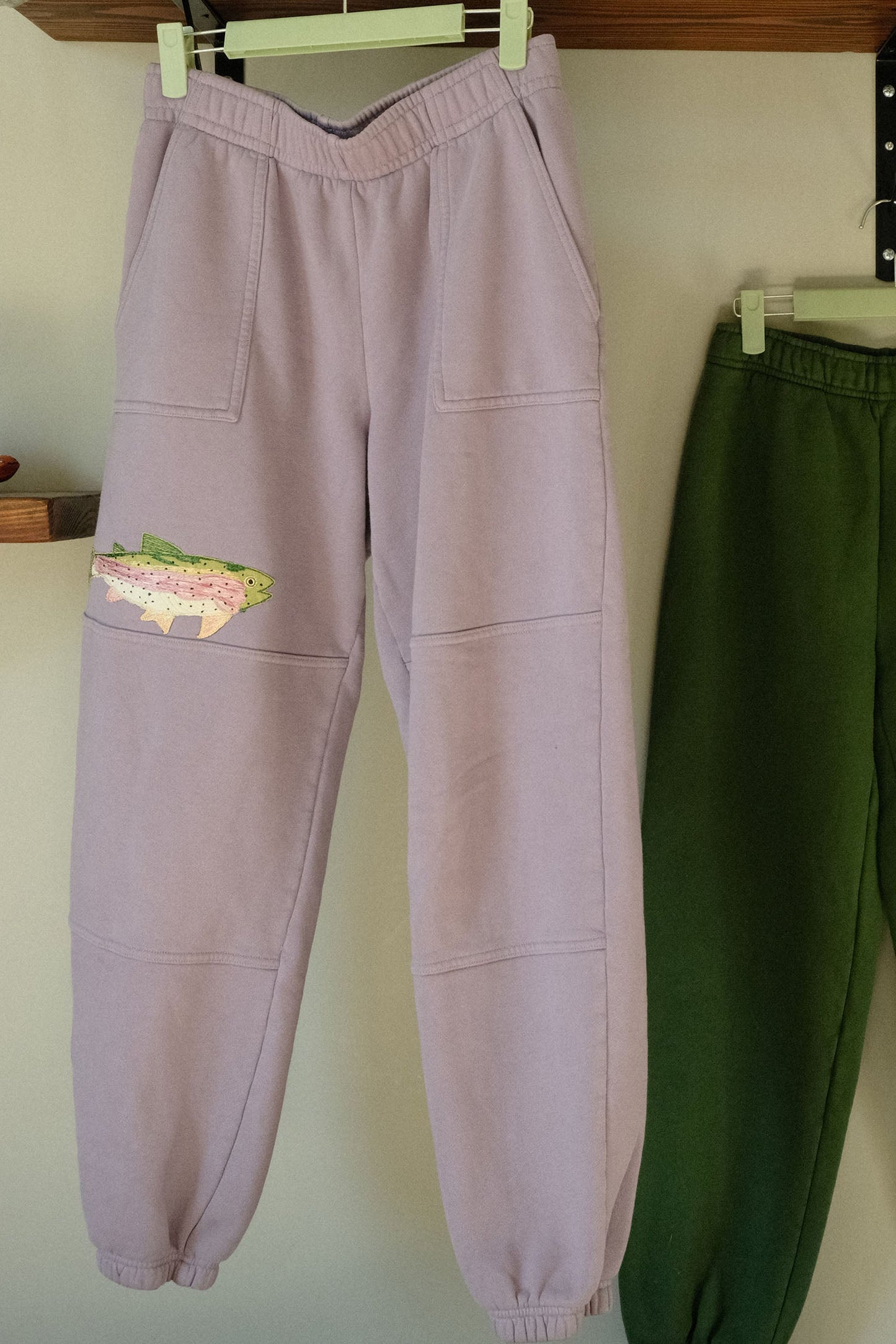 rainbow trout sweatpants *small oversized*