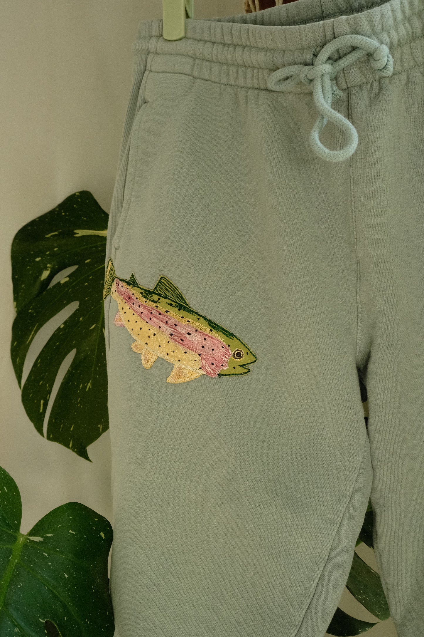 rainbow trout sweatpants *medium*