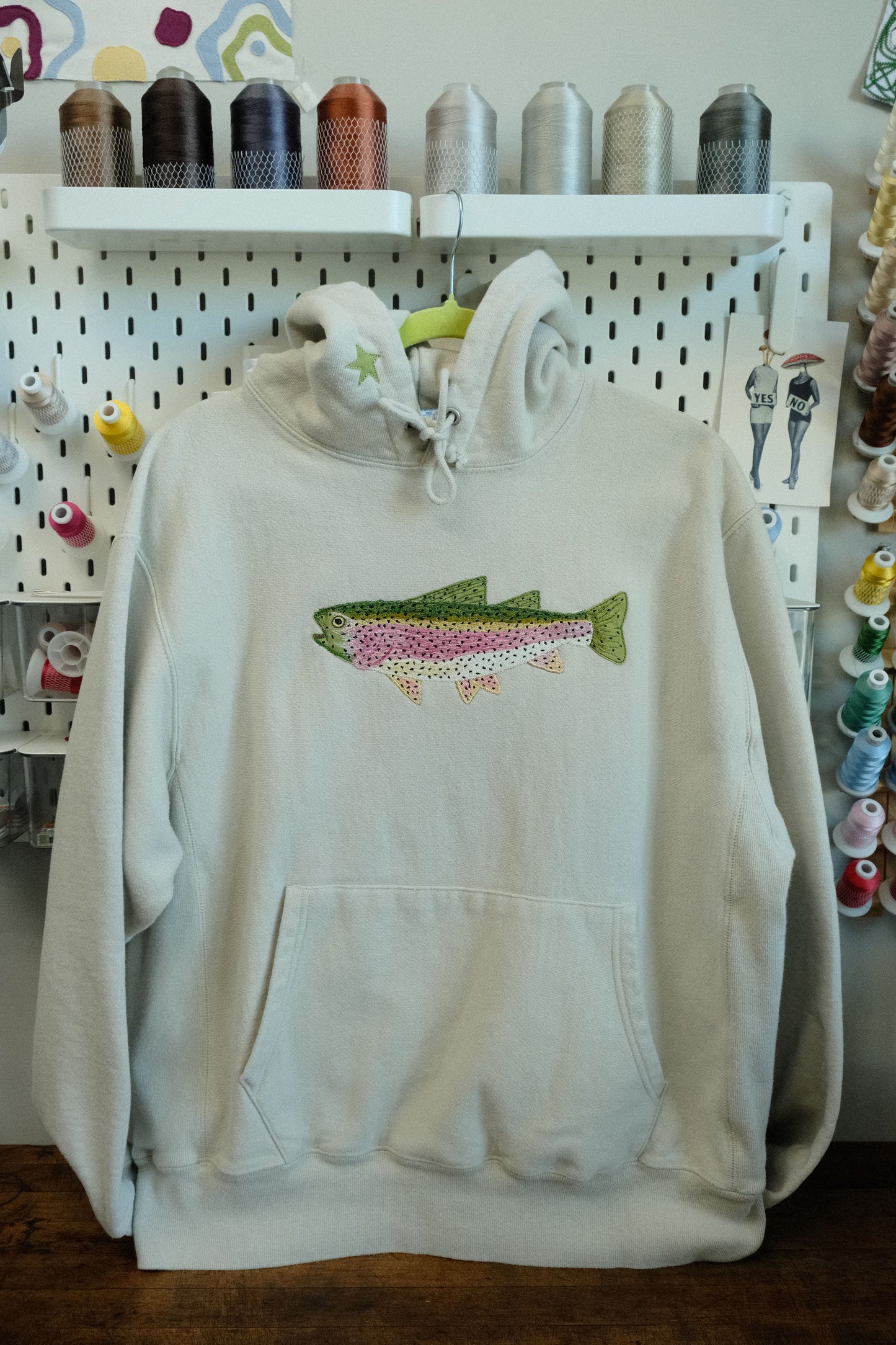 trout hoodie *LARGE*