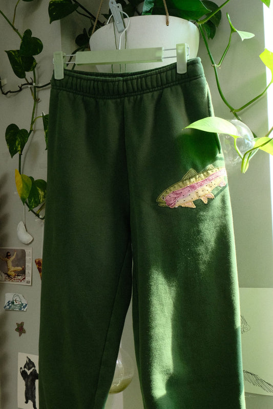 trout sweatpants *X SMALL oversized*