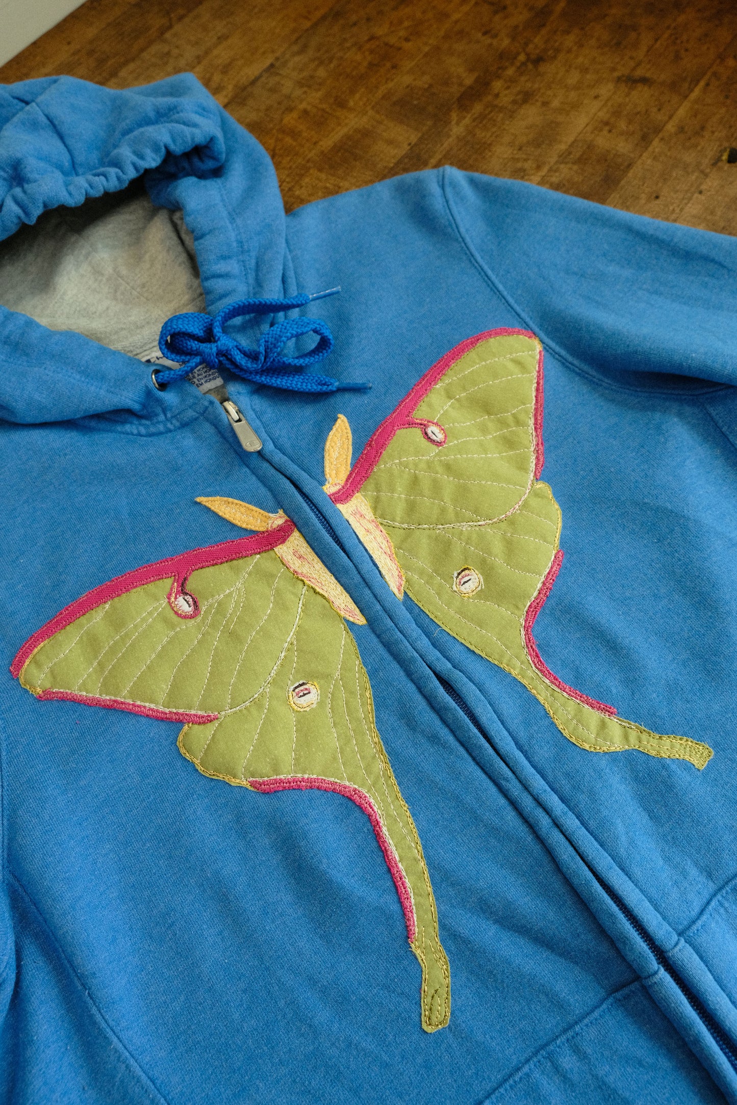 luna moth zip up *MEDIUM*
