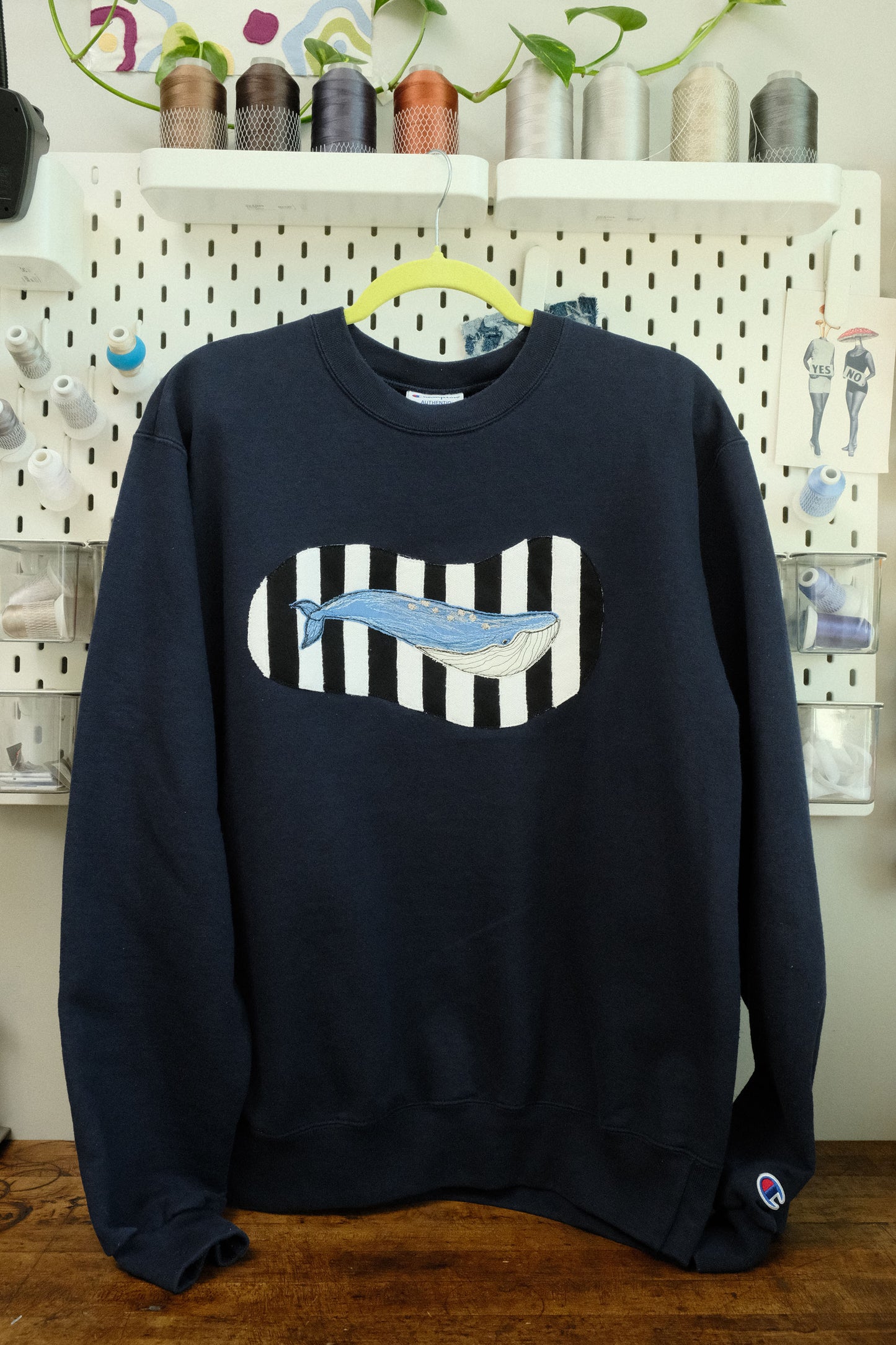 whale portrait crewneck *MEDIUM*