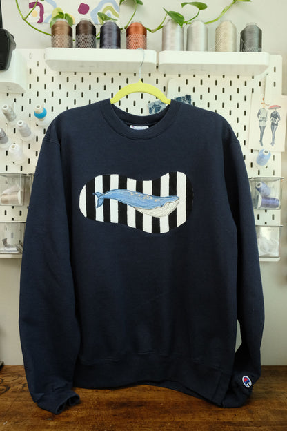 whale portrait crewneck *MEDIUM*