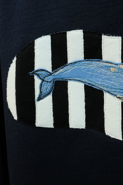 whale portrait crewneck *MEDIUM*