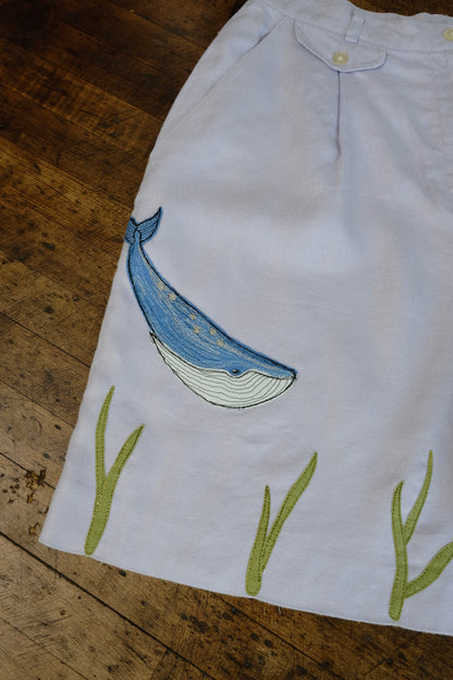 double whale linen shorts *12*