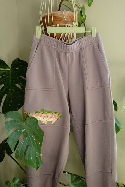 rainbow trout sweatpants *small oversized*