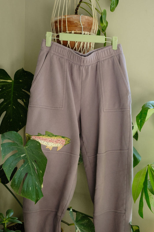 rainbow trout sweatpants *small oversized*