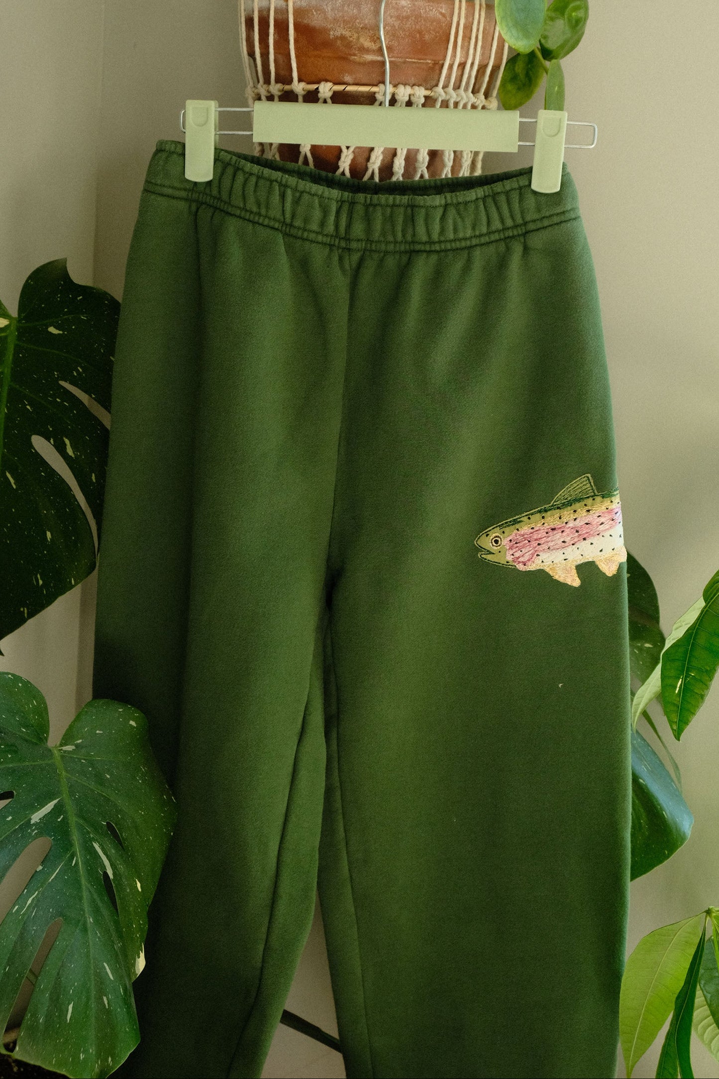 rainbow trout sweatpants *x small*