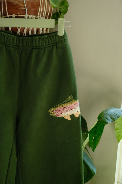 rainbow trout sweatpants *x small*