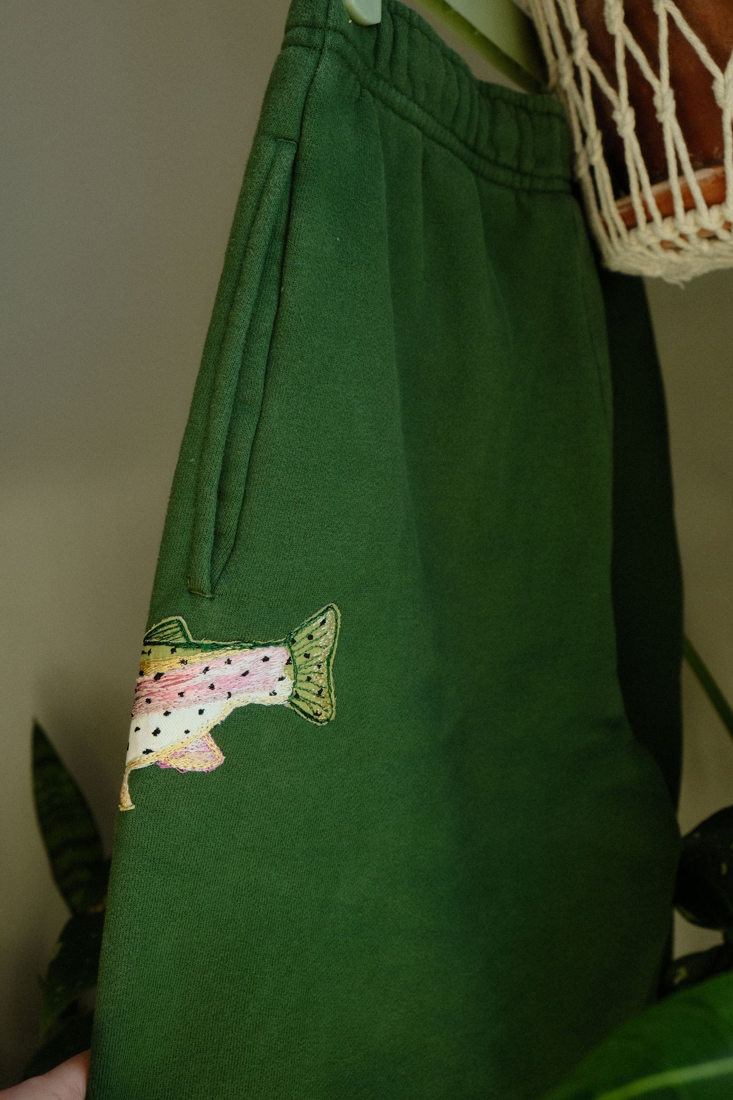 rainbow trout sweatpants *x small*
