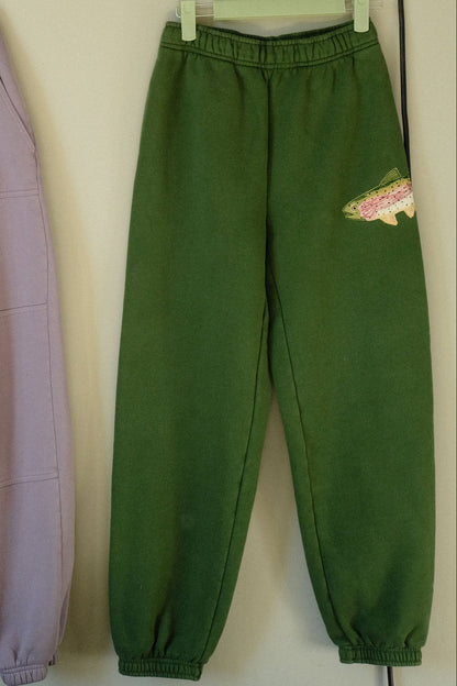 rainbow trout sweatpants *x small*