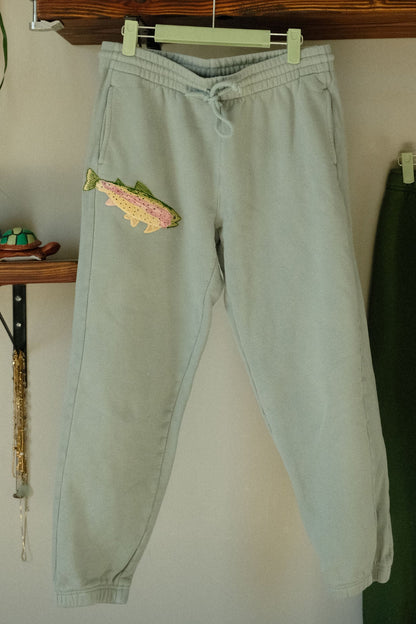 rainbow trout sweatpants *medium*