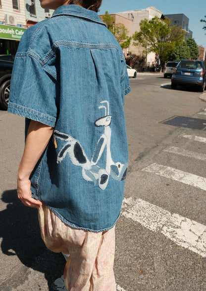 ciggy denim mantis button up *small oversized*