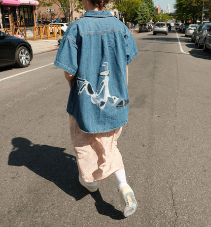 ciggy denim mantis button up *small oversized*