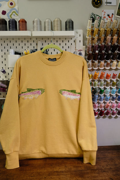 double trout crewneck *small oversized*
