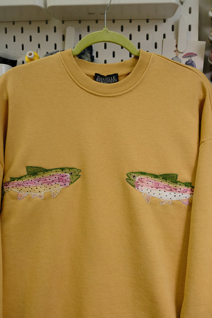 double trout crewneck *small oversized*
