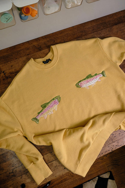 double trout crewneck *small oversized*