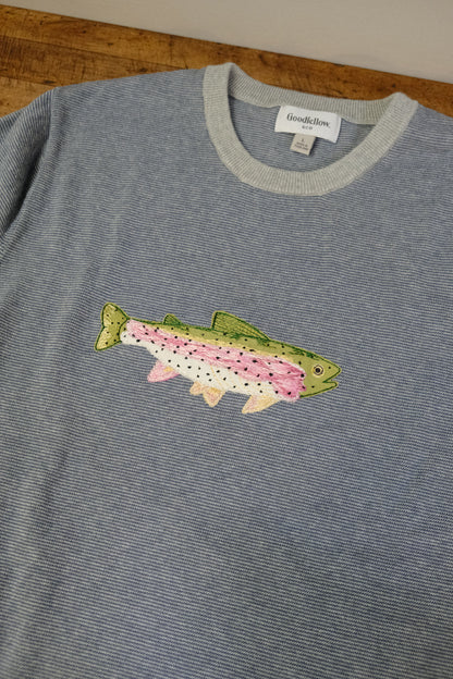 rainbow trout crewneck *large*