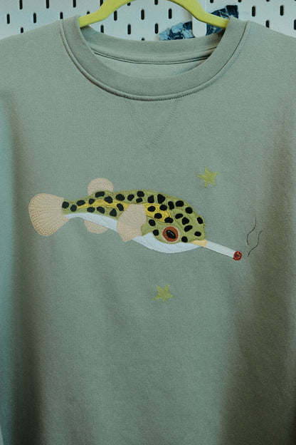 pufferfish crewneck *LARGE*