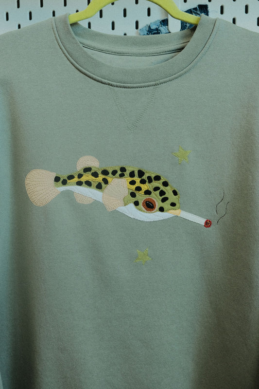 pufferfish crewneck *LARGE*