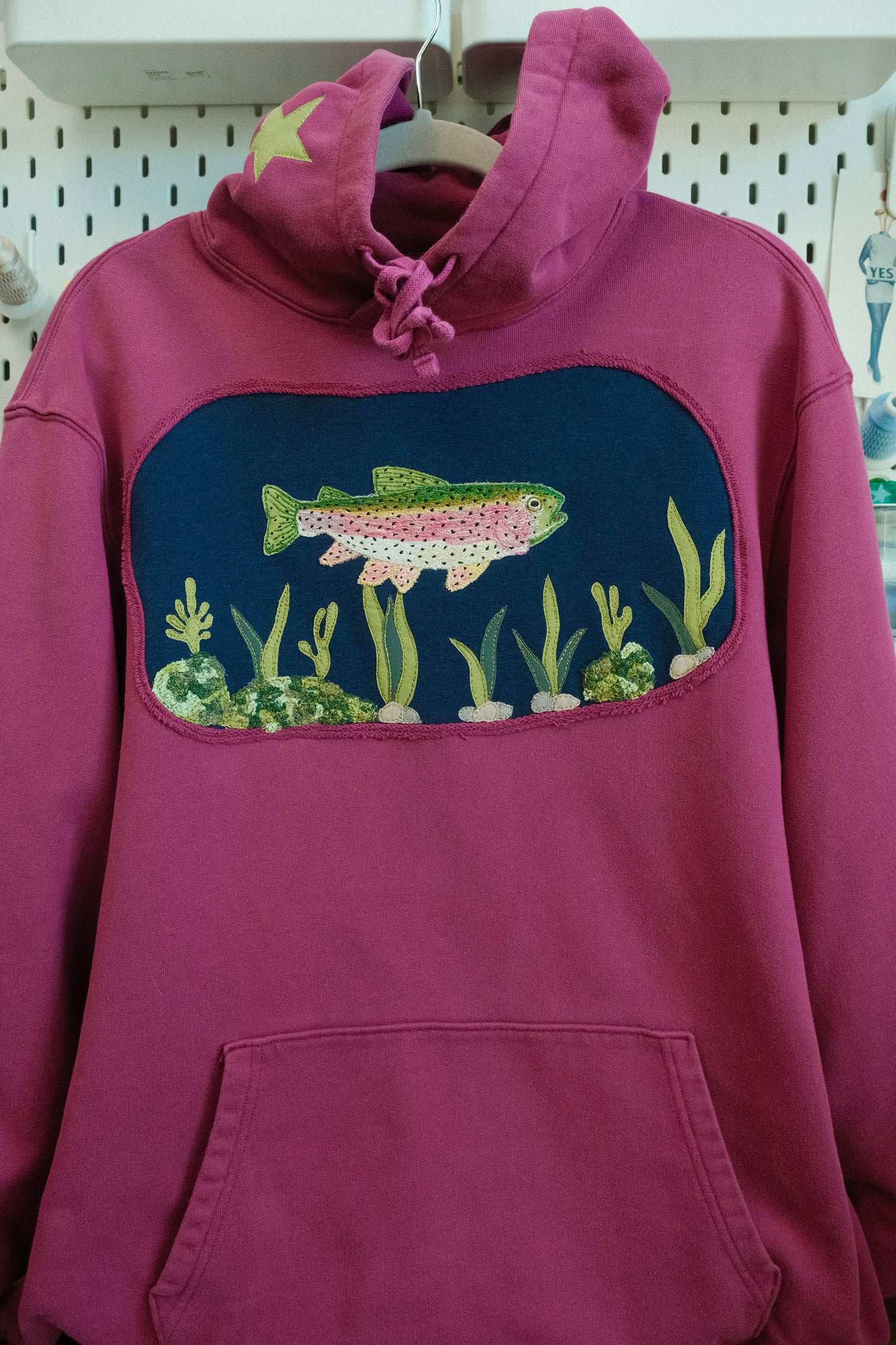 trout at the lake! hoodie *LARGE*