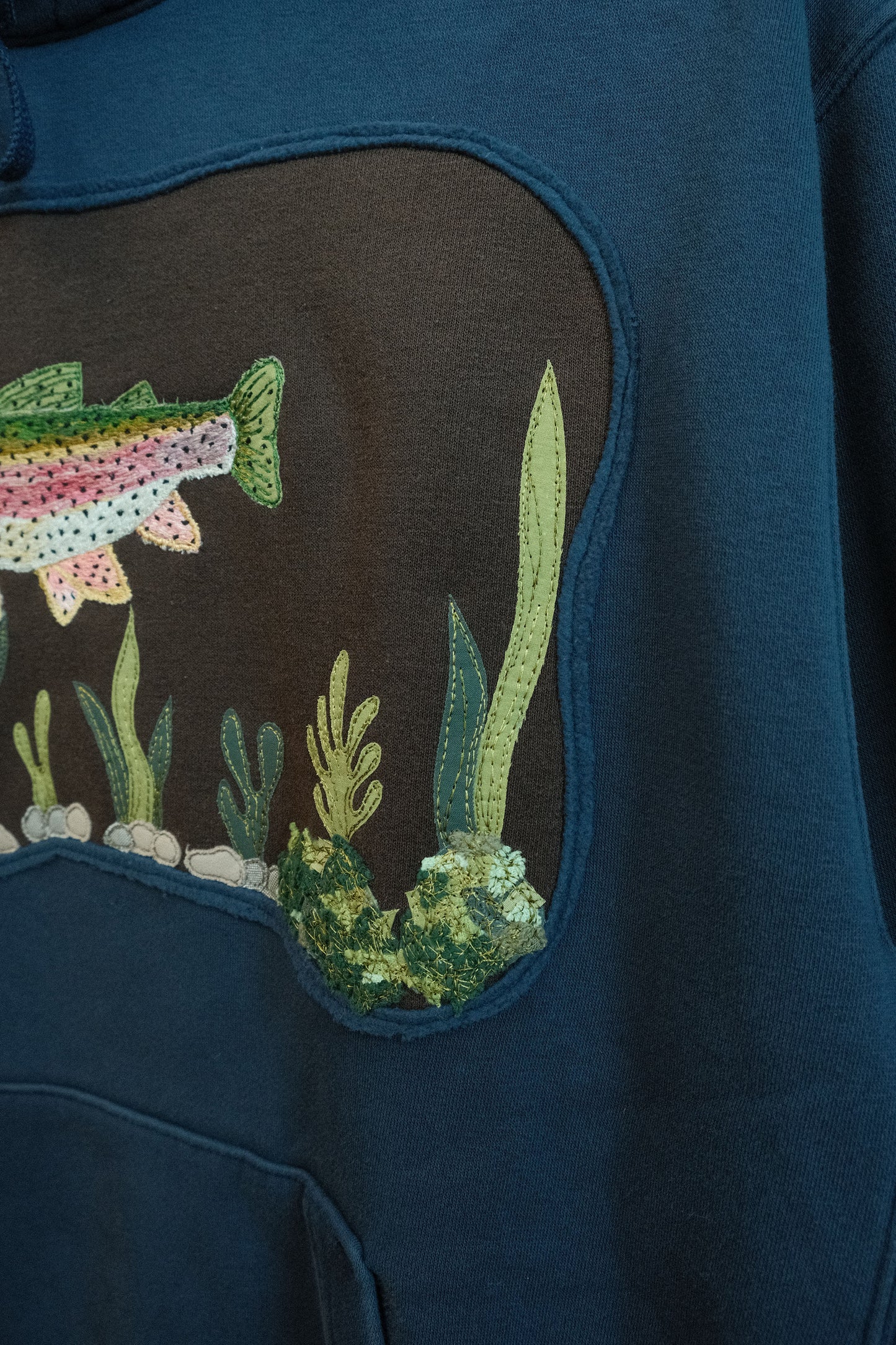 trout at the lake! hoodie *LARGE*