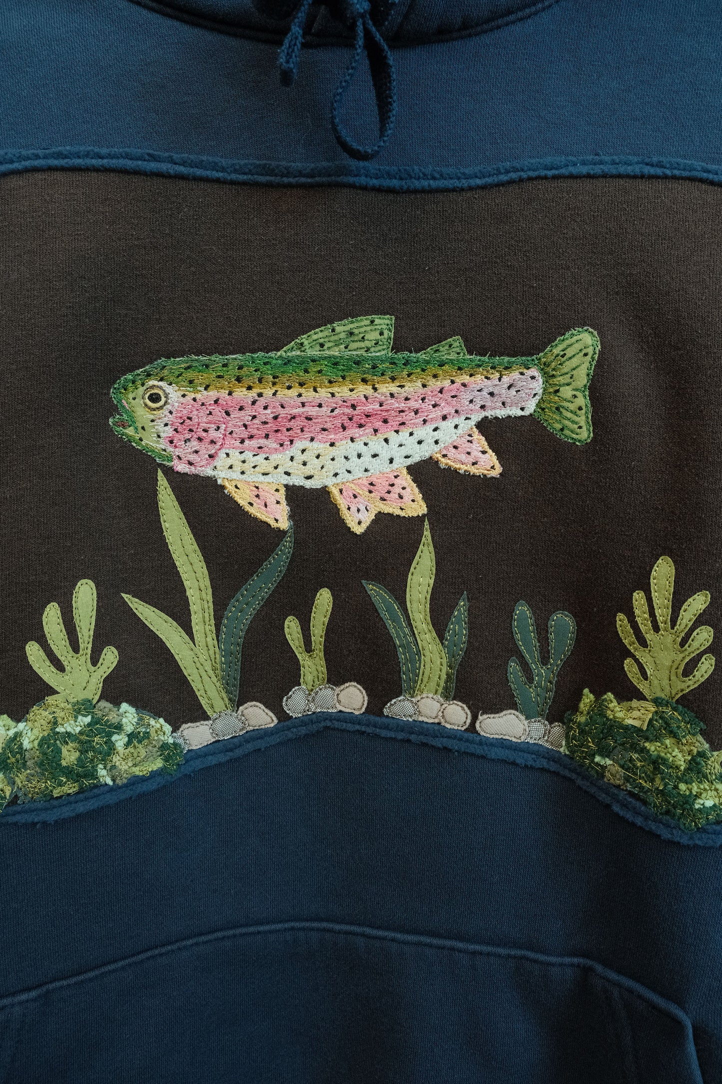 trout at the lake! hoodie *LARGE*