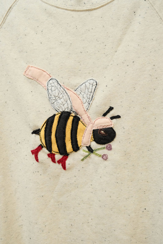 winter bee in boots crewneck *small/medium*