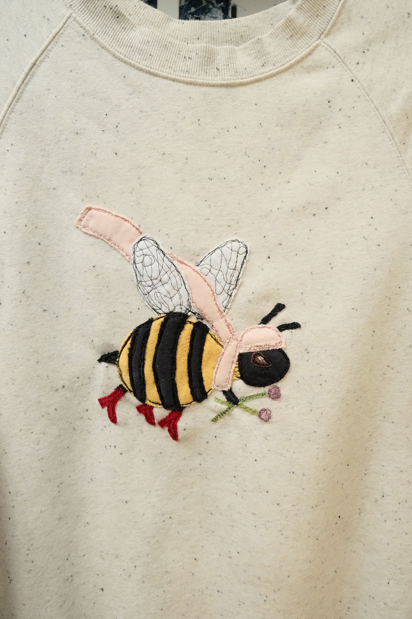 winter bee in boots crewneck *small/medium*