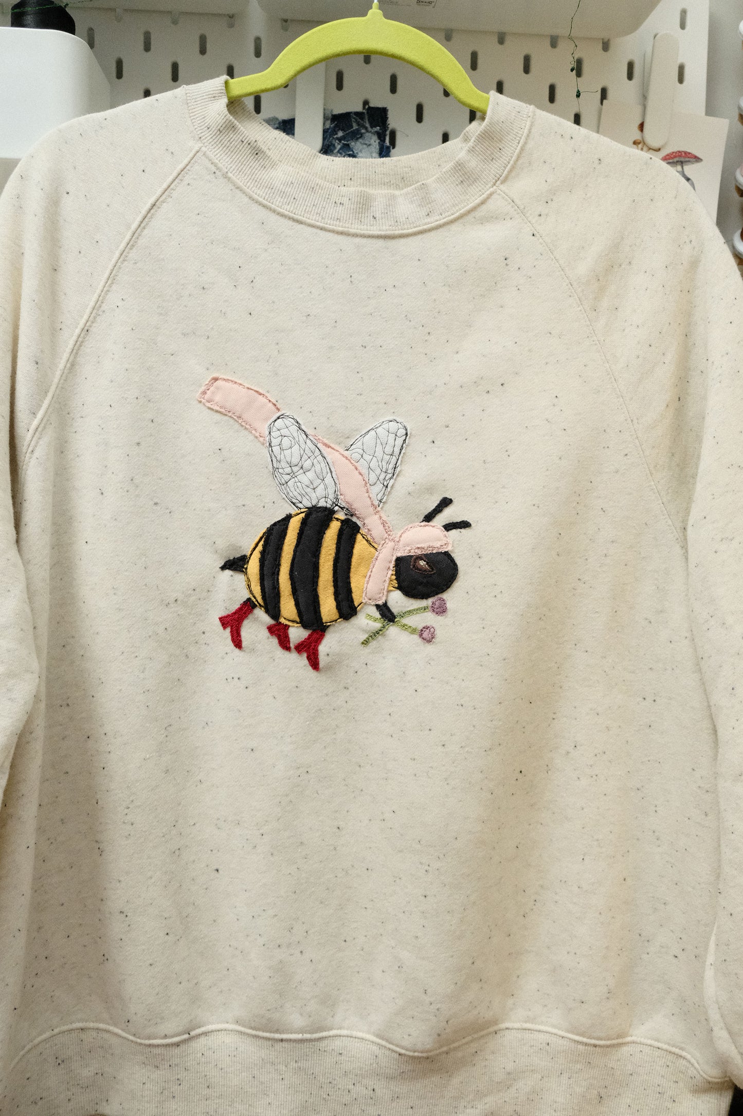 winter bee in boots crewneck *small/medium*