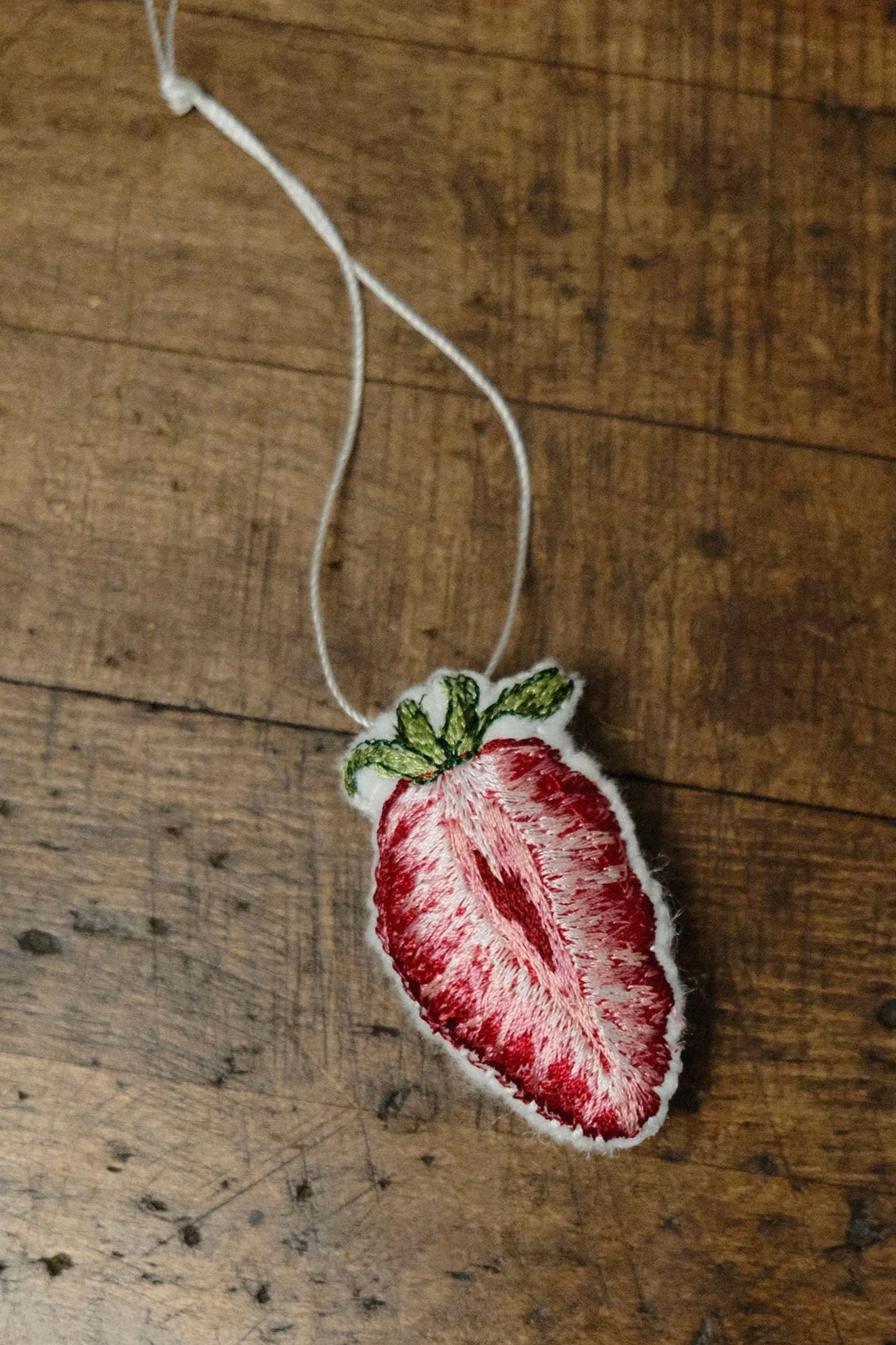 strawberry slice ornament