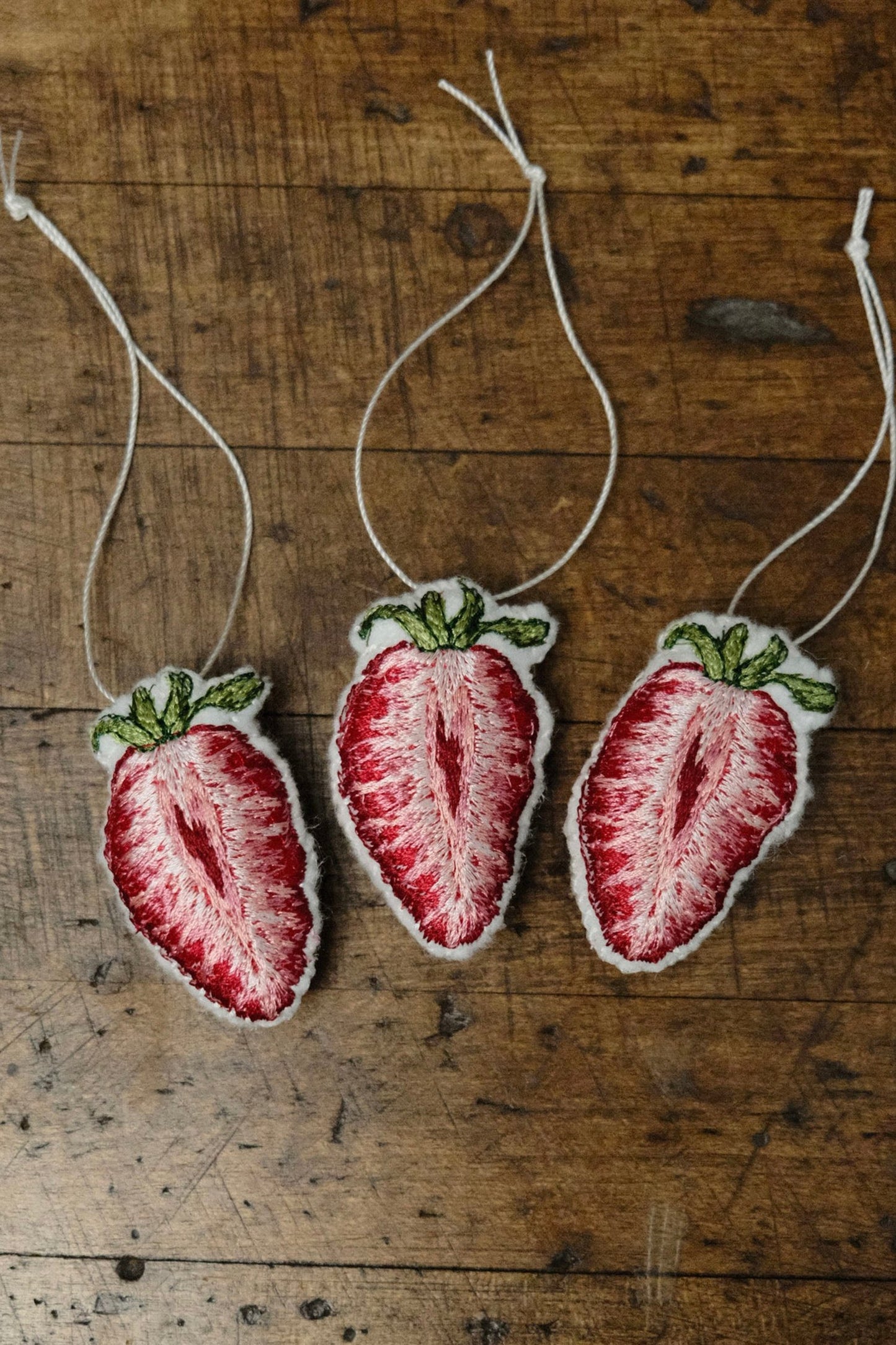 strawberry slice ornament