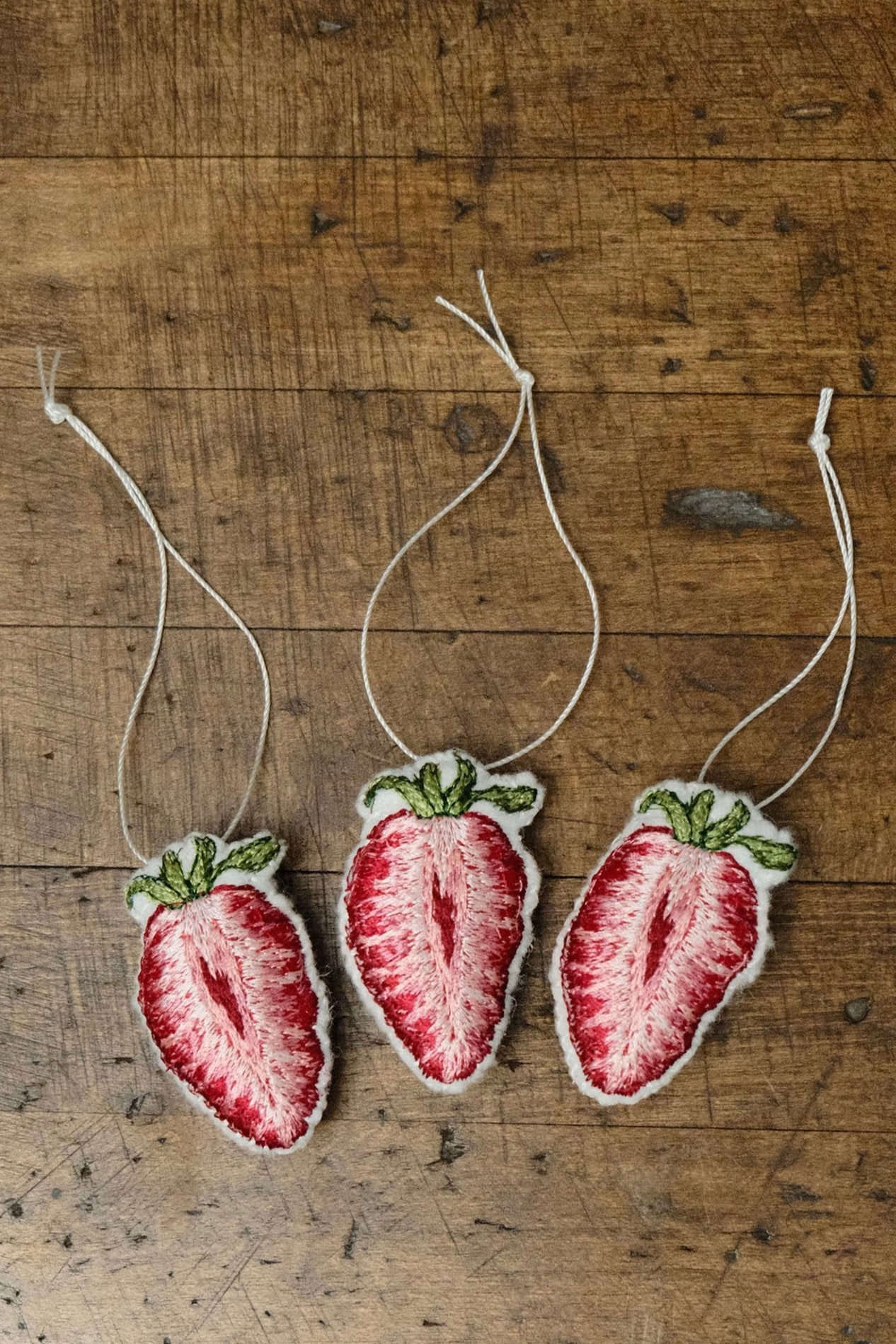 strawberry slice ornament