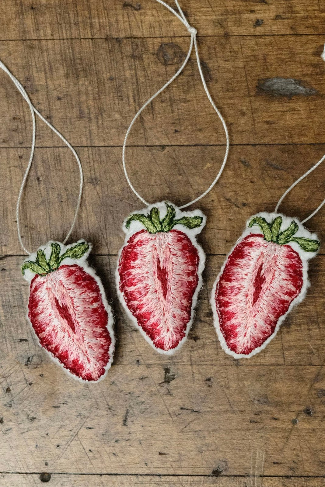 strawberry slice ornament