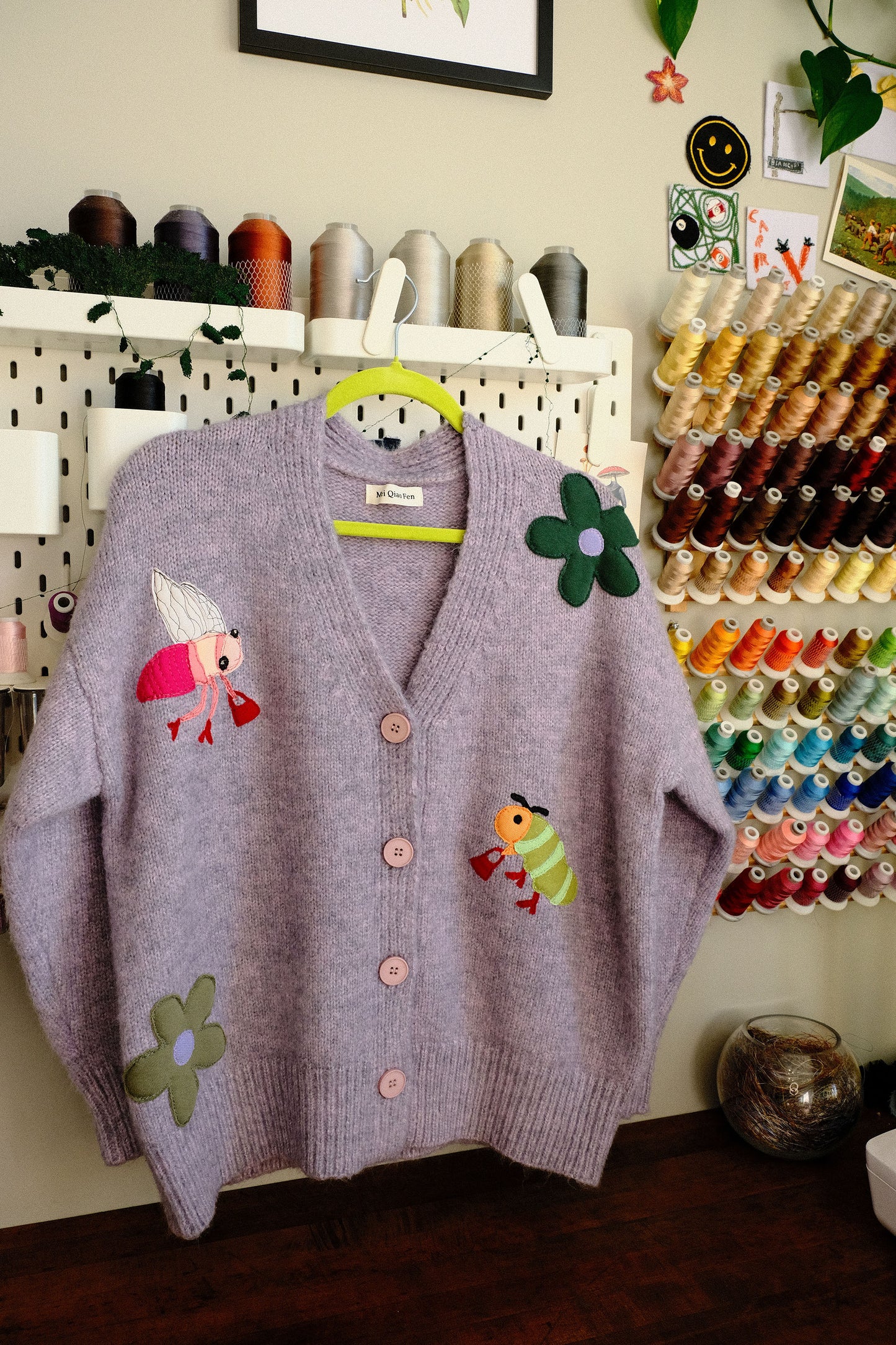 cicada & caterpillgirl knit cardigan *medium oversized*