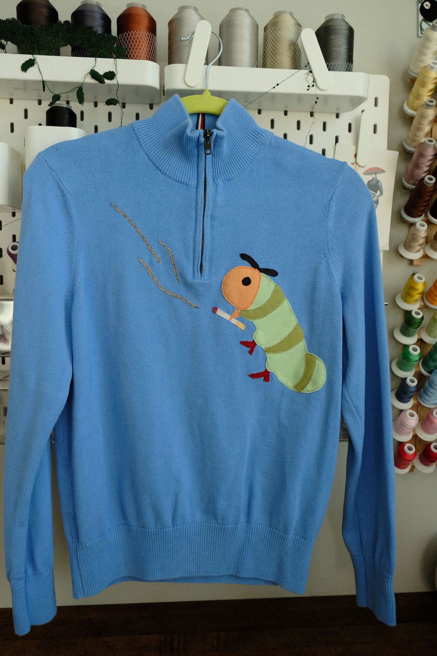 ciggy caterpillgirl quarter zip *small*