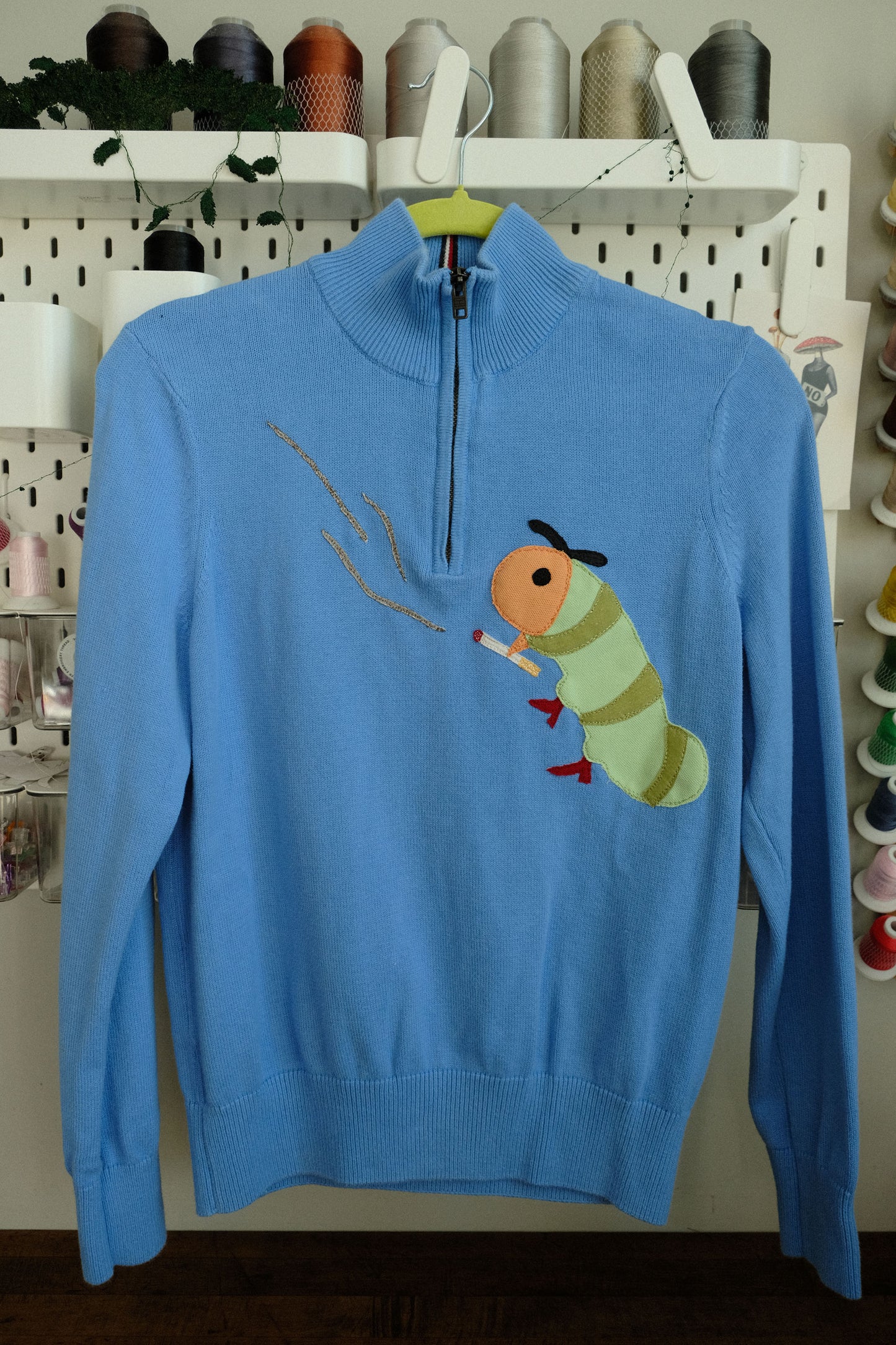 ciggy caterpillgirl quarter zip *small*